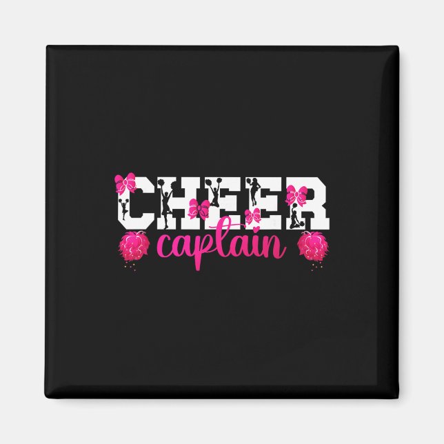 Cheer Captain Cheerleader Captain Cheerleading Cap Magnet (Front)
