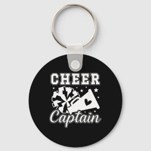 Cheer Captain Cheerleading Captain Cheerleader Cap Key Ring