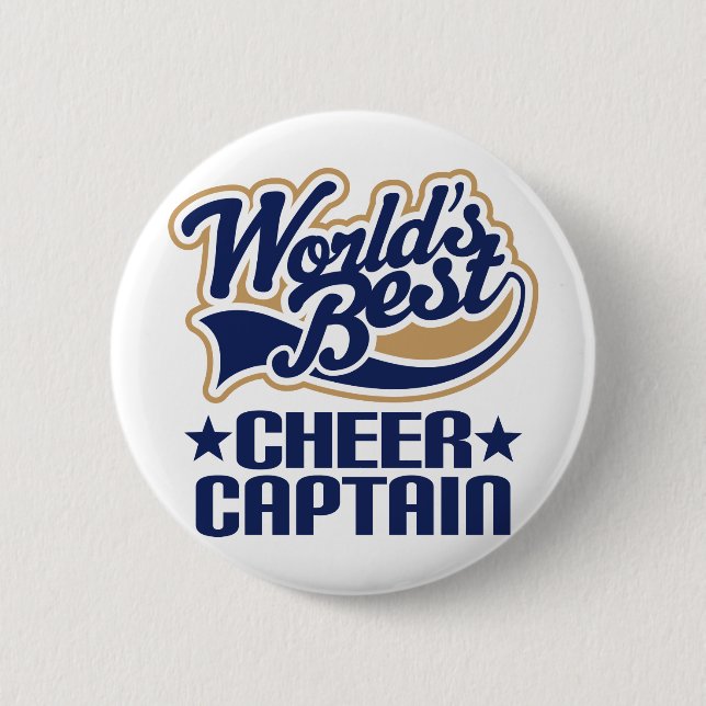 Cheer Captain Gift 6 Cm Round Badge (Front)