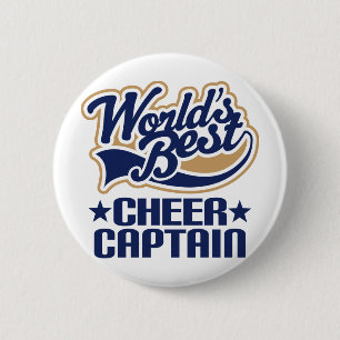 Cheer Captain Gift 6 Cm Round Badge