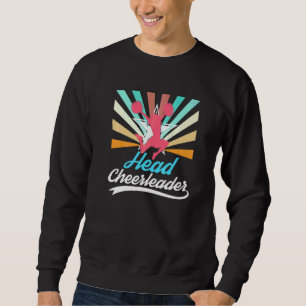 Cheer Captain Head Cheerleader Girls Women Cute Sweatshirt