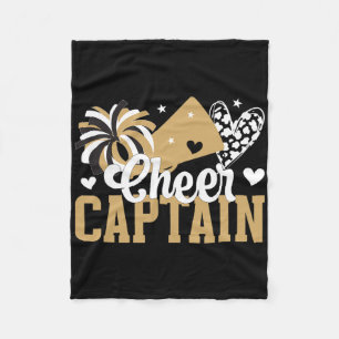 Cheer Captain Heart Cheerleader Captain  Fleece Blanket