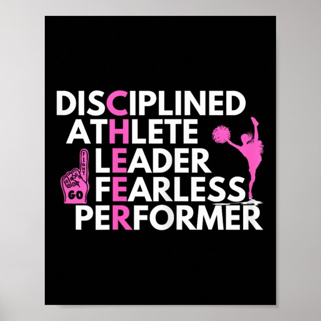 Cheer - Cheerleader Cheerleading Camp Cheer Compet Poster (Front)