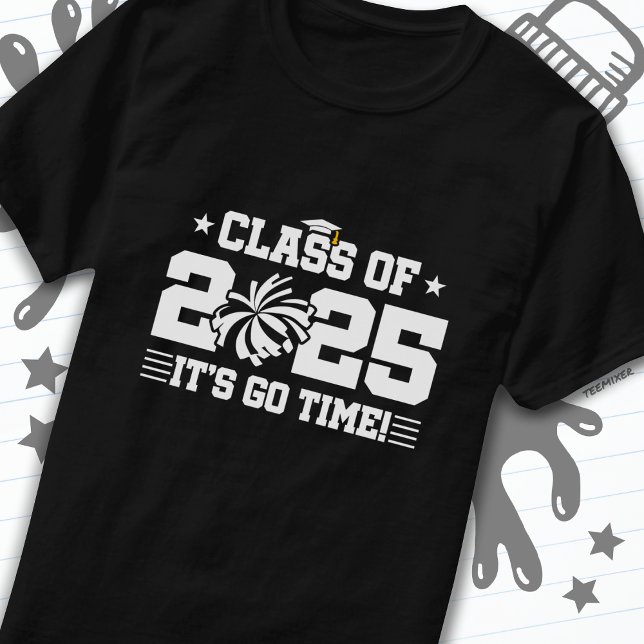 Cheer Cheerleader Graduation Class of 2025 Senior T-Shirt (Creator Uploaded)