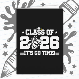 Cheer Cheerleader Graduation Class of 2026 Senior Card