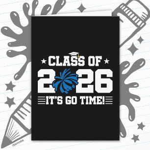 Cheer Cheerleader Graduation Class of 2026 Senior Card
