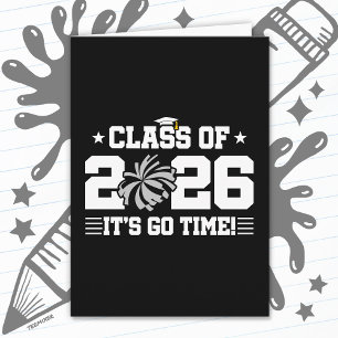 Cheer Cheerleader Graduation Class of 2026 Senior Card