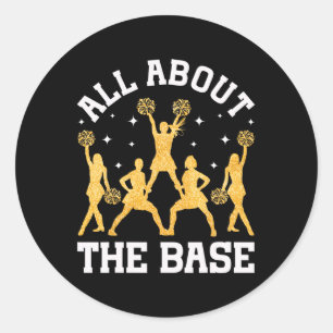 Cheer Cheerleading All About That Se _5 Classic Round Sticker