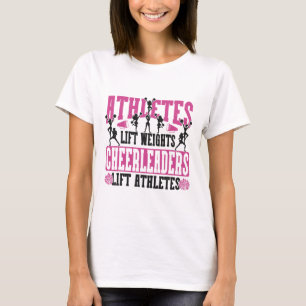 Cheer Cheerleading Athletes Lift Weights Cheerlead T-Shirt