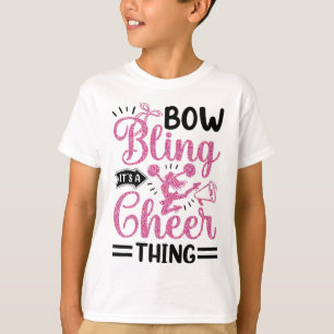 Cheer Cheerleading Bows Bling It's A Cheer Thing T-Shirt