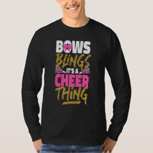 Cheer Cheerleading Bows Bling It's A Cheer Thing T-Shirt
