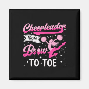 Cheer Cheerleading Cheerleader From Bow To Toe _1 Magnet