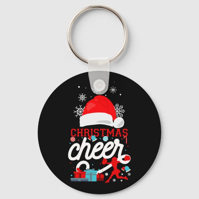 Cheer Cheerleading Christmas Cheer Key Ring (Front)