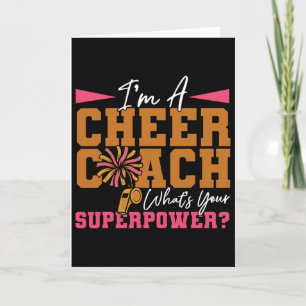 Cheer Cheerleading Coach I'm A Cheer Coach What's Card