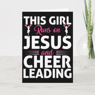 Cheer Cheerleading Jesus Faith Christian This Girl Card