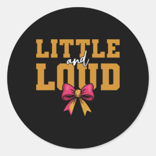 Cheer Cheerleading Little And Loud _2 Classic Round Sticker