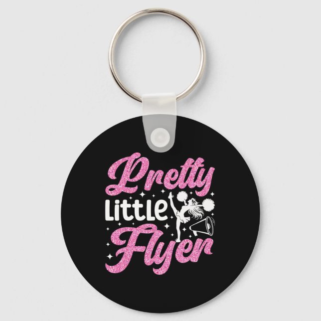 Cheer Cheerleading Pretty Little Flyer _4  Key Ring (Front)