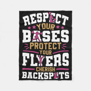 Cheer Cheerleading Respect Your Ses Protect Your F Fleece Blanket
