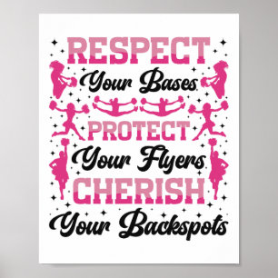 Cheer Cheerleading Respect Your Ses Protect Your F Poster