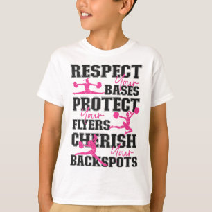 Cheer Cheerleading Respect Your Ses Protect Your F T-Shirt