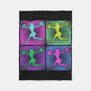 Cheer Cheerleading Retro Vintage 80s 90s  Fleece Blanket