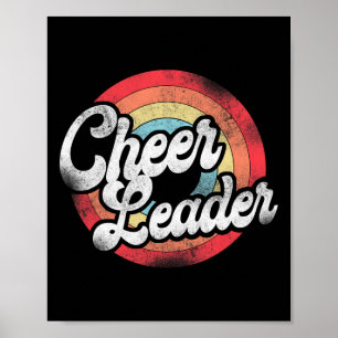 Cheer Cheerleading Retro Vintage Cheer Leader  Poster