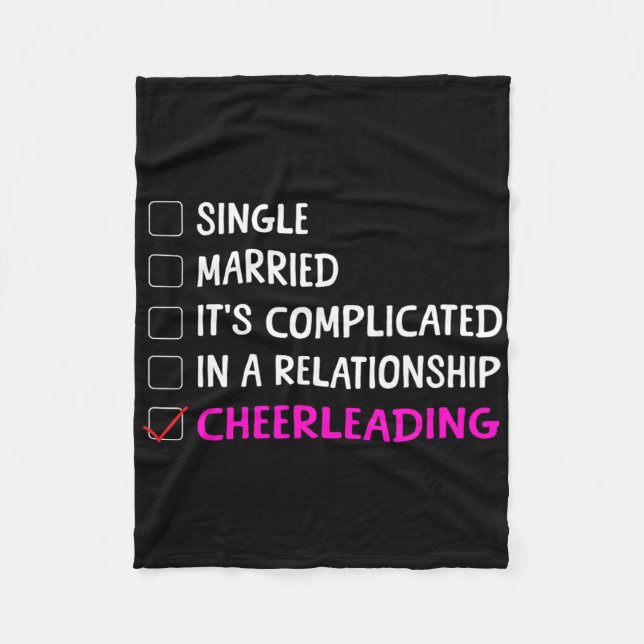 Cheer Cheerleading Single Married It's Complicated Fleece Blanket (Front)