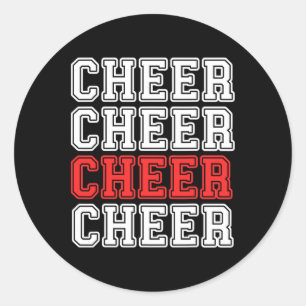 Cheer Cheerleading Team For Cheerleader Squad Girl Classic Round Sticker