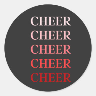 Cheer classic round sticker
