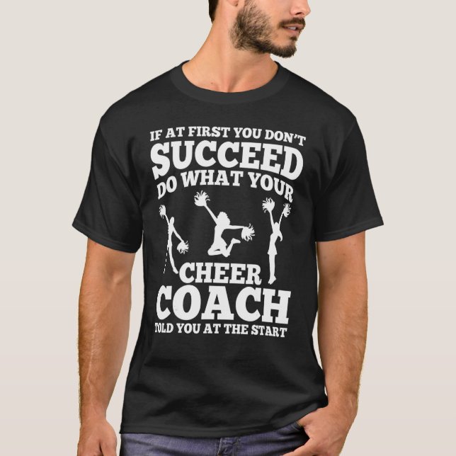Cheer Coach Apparel  Cute  Coaches Design T-Shirt (Front)