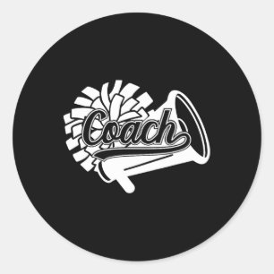 Cheer Coach Best Cheerleading Coach Appreciation  Classic Round Sticker