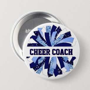 Cheer Coach Button Pin
