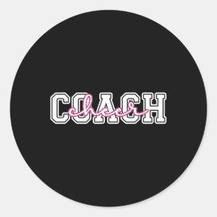 Cheer Coach Cheerleader Coach Appreciation Classic Round Sticker