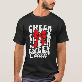Cheer Coach Cheerleading Coach Coquette Cheerleade T-Shirt