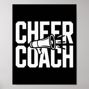 Cheer Coach Cheerleading Mentor Squad Leader Poster