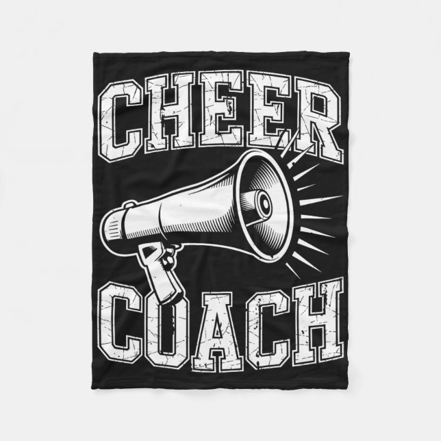 Cheer Coach Cheerleading Team Cheerleader Trainer  Fleece Blanket (Front)