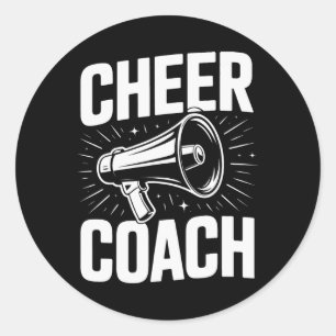 Cheer Coach High School Cheerleading Mentor Classic Round Sticker