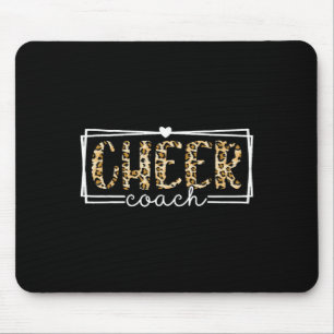 Cheer Coach Leopard Cheerleader Girl Cheerleading  Mouse Pad