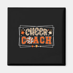 Cheer Coach Leopard Cheerleading Coach Cheerleader Magnet