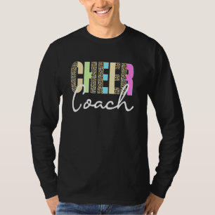 Cheer Coach Leopard Cheerleading Cute Cheer Coach T-Shirt