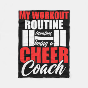 Cheer Coach Workout Cheerleading Cheering Team  Fleece Blanket