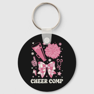 Cheer Comp Day Cheerleader Competition Day Bow Key Ring