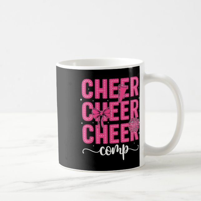 Cheer Comp Day Cheerleader Competition Day Coquett Coffee Mug (Right)