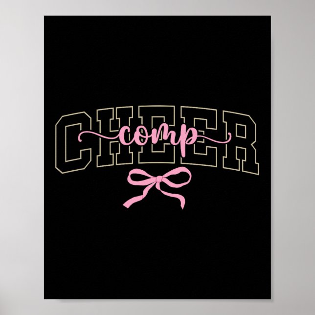 Cheer Comp Day Cheerleader Competition Day Coquett Poster (Front)