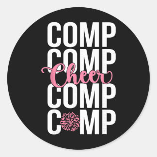 Cheer Comp Day Cheerleading Competition Day Cheerl Classic Round Sticker