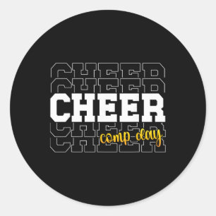 Cheer Comp Day Cheerleading Competition Day Cheerl Classic Round Sticker