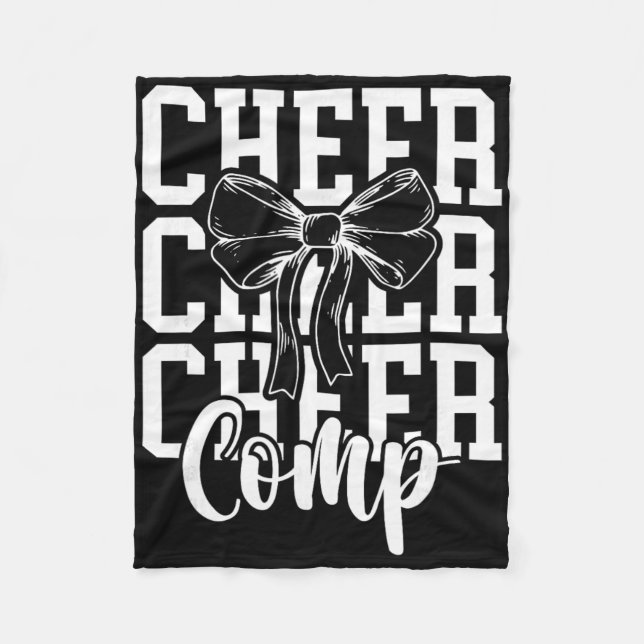 Cheer Comp Day Cheerleading Competition Day Cheerl Fleece Blanket (Front)