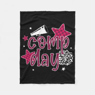 Cheer Comp Day Cheerleading Competition Day Cheerl Fleece Blanket