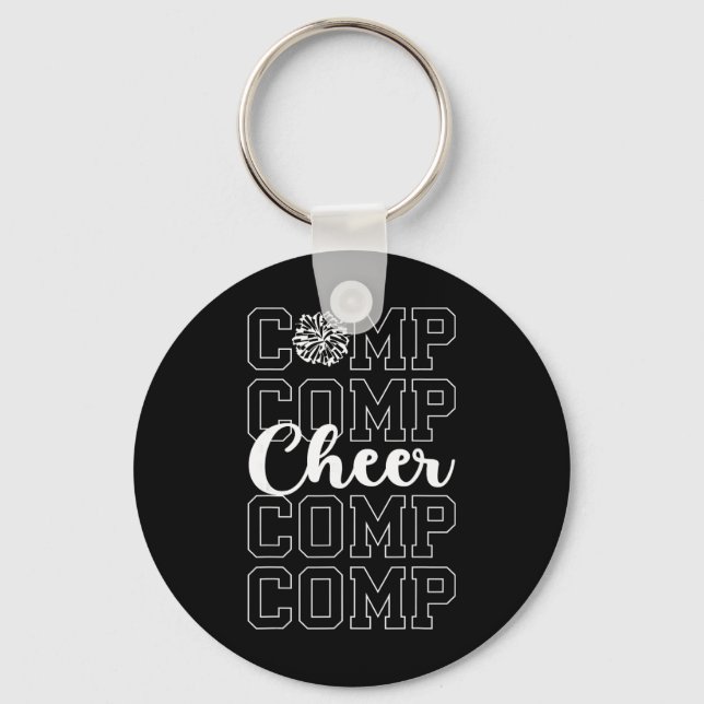 Cheer Comp Day Cheerleading Competition Day Cheerl Key Ring (Front)