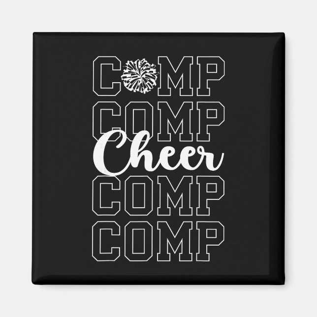 Cheer Comp Day Cheerleading Competition Day Cheerl Magnet (Front)